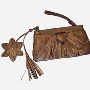 Ted Baker Vintage Brown Leather Clutch Bag